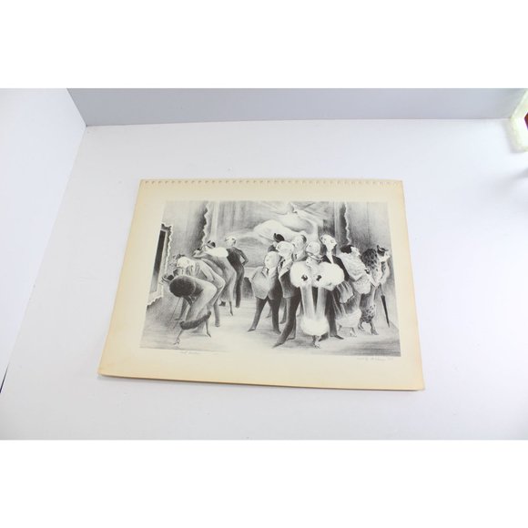 Adolf Dehn Print Art Lovers Vintage 77128 - Picture 2 of 4